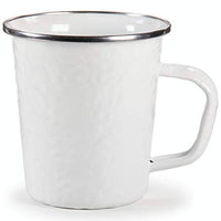 Golden Rabbit Enamelware - 16 oz. Latte Mug - White