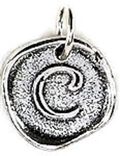 Wax Insignia - Mini Seal Charm - Silver Plated - "C"