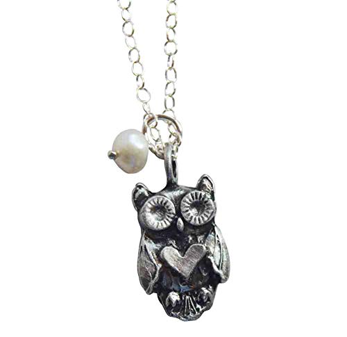 The Vintage Pearl - 18" Charm Necklace - "You're Whooo I Love" Owl