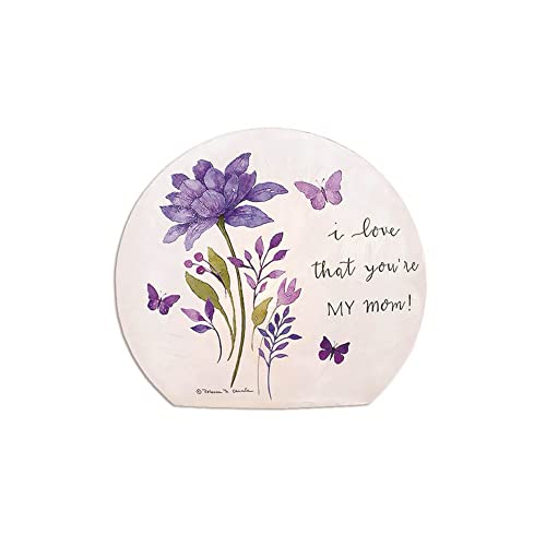 Stony Creek - Frosted Glass - 7" Round Lighted Vase - Love You're My Mom