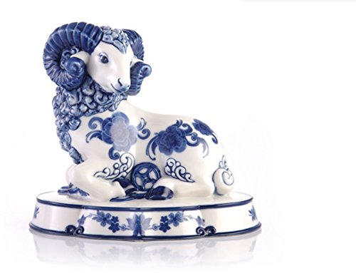 Franz Porcelain - Figurine - Blue & White Goat