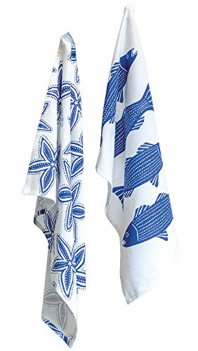 Boston International - Tea Towel Set - Starfish and Striper