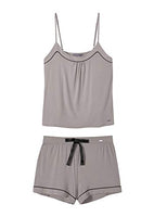 Pretty You London - Bamboo Cami Shorts PJ Set - Mink - Size 10