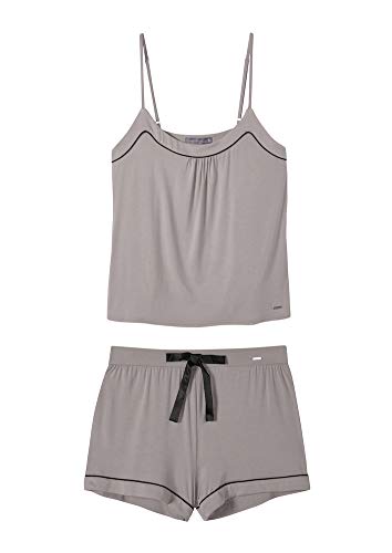 Pretty You London - Bamboo Cami Shorts PJ Set - Mink - Size 10