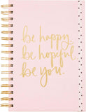 Eccolo - 6x8 Wirebound Journal/Notebook - Be Happy