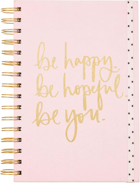 Eccolo - 6x8 Wirebound Journal/Notebook - Be Happy