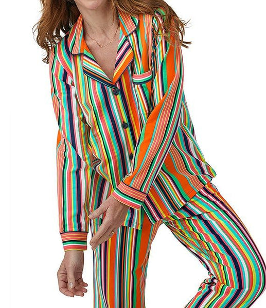 BedHead - Stretch L/S Pajama Set - Stripe - Small