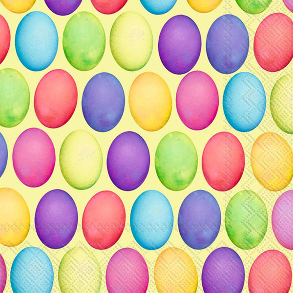 Boston International - 3-Ply 5" Cocktail Napkins 20 Count - Happy Easter Eggs