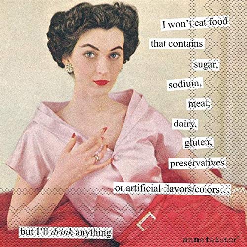 Boston International - 3-Ply 5" Cocktail Napkins 20 Count - I Won't Eat