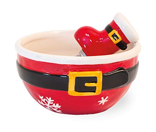 Holiday Santa Belt Dip Bowl and Spreader Set