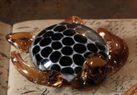 Two's Company - Galapagos Glass Turtle - Black