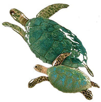 Bovano - Wall Sculpture - Two Sea Turtles
