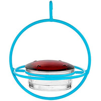 Couronne - Hanging Sphere Hummingbird Feeder w/ Perch - Aqua