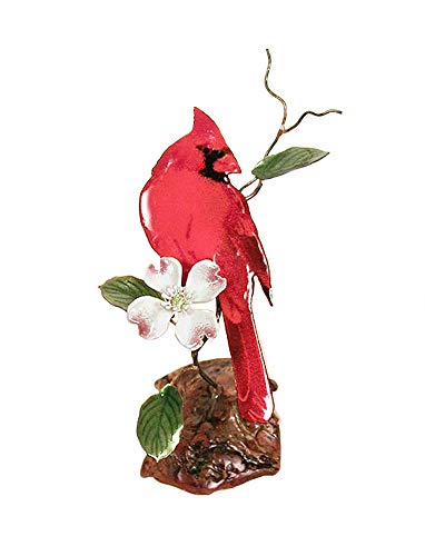 Bovano - Tabletop Sculpture - Cardinal w/Dogwood on Manzanita