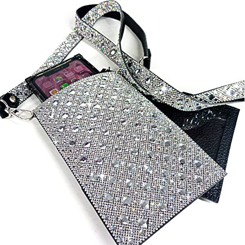 Jacqueline Kent - Royal Ice Cellphone Purse - White Diamond Silver