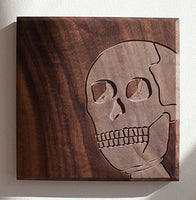 Dave Marcoullier Wood Routings Hanging Wall Art - Skull