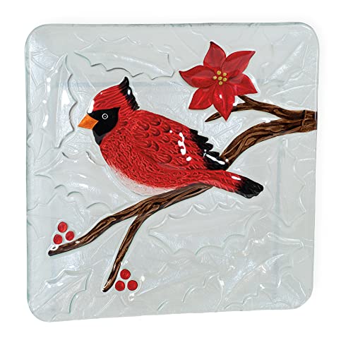 Boston International - Glass Plate - Red Cardinal
