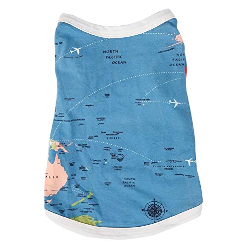 BedHead - Stretch Lounge Dog PJ - Dark Blue Around the World - Small
