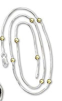 Wax Insignia Brass - 16" Necklace - Silver Plated - Snake Chain