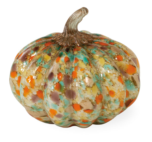 Boston International - Large Glass Pumpkin - Confetti