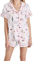 BedHead - Short Sleeve Shorty PJ Set - Let's Do Brunch - Small (4-6)