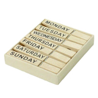 HomArt - 7 Natural Wood Clips - Days of the Week