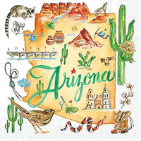 Boston International - 3-Ply 5" Cocktail Napkins - State Collection - Arizona