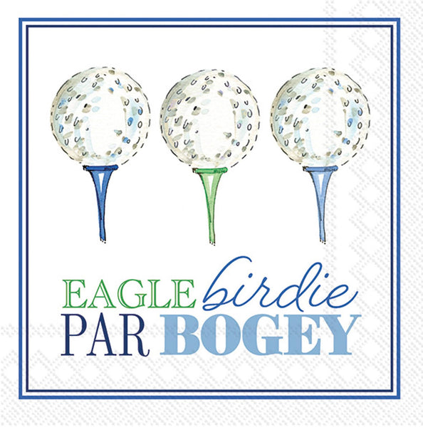 Boston International - 3-Ply 5" Cocktail Napkins - Eagle Birdie Par