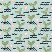 Boston International - 3-Ply 5" Cocktail Napkins 20 Count - Mermaid Tails