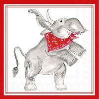 Boston International - 3-Ply 5" Cocktail Napkins - Hometown Pride - Red Elephant