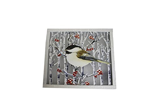 Stony Creek - Laser Cut - 12" Wall Plaque Lighted - 1 Chickadee