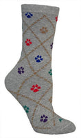 Wheel House Designs - Dog Paws on Gray Socks -10-13
