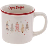 Boston International - 14 Oz. Ceramic Mug - Festive Trees