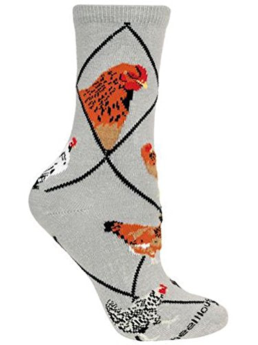Wheel House Designs - Chickens On Gray Socks - 9-11