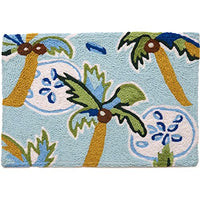 Jellybean - Indoor/Outdoor Rug -  Tropical Palms & Sand Dollars
