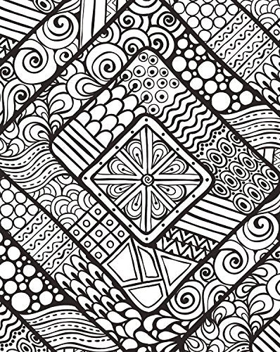 Black & White Geometric Doodle Coloring Journal