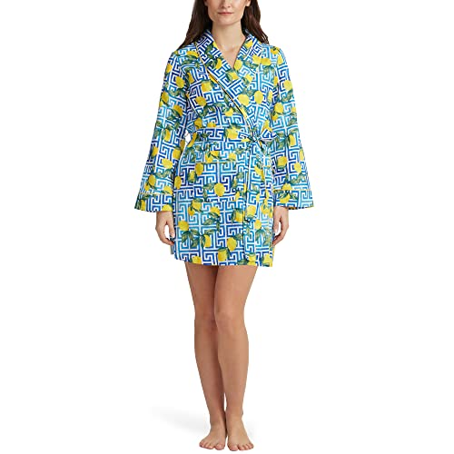 Bedhead - Shawl Collar Sateen Robe - Make Lemonade - S/M