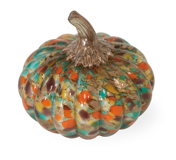 Boston International - Small Glass Pumpkin - Confetti