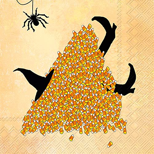 Boston International - 3-Ply 5" Cocktail Napkins - Kandy Korn Witch