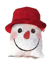 Stony Creek - Burlap - 6" Lighted Snowman - Red Top Hat