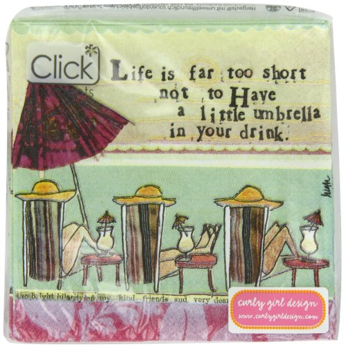 Boston International - 3-Ply 5" Cocktail Napkins - Little Umbrella