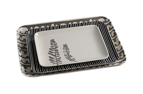 Bobs Your Uncle - Melamine Serving Trays Set of 3 - Monochrome