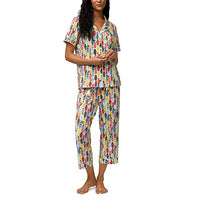 BedHead - Classic Stretch Jersey Capri PJ Set - Keys Please - Large