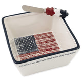 Boston International - 6" x 3" Bowl & Spreader - One Flag One Nation