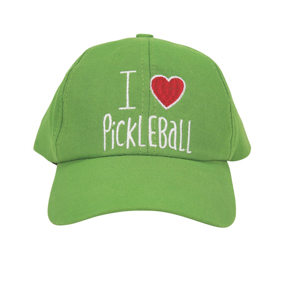 Enesco - I Heart Pickleball Adjustable Hat - Green