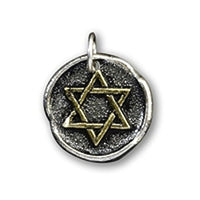 Wax Insignia - Seal Charm - Silver Plated - Star Of David