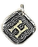 Wax Insignia - Roycroft Seal Charm - Silver Plated - "H"