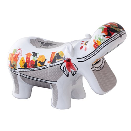 Dartington Crystal - Ceramic Hippo Money Bank - Big Hippo