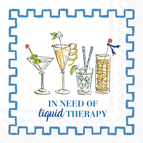 Boston International - 3-Ply 5" Cocktail Napkins - Liquid Therapy