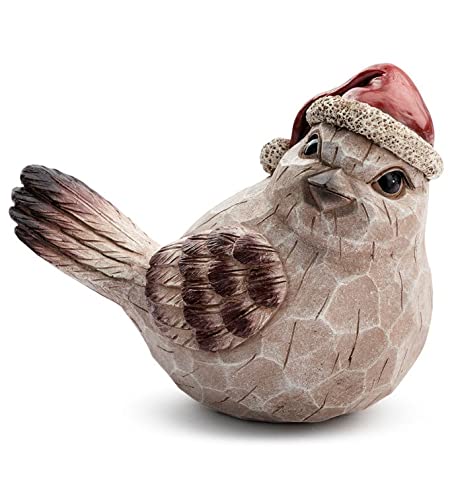 Napco - Bird w/Santa Hat Figurine